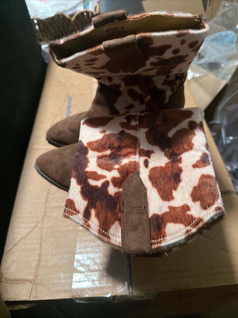 Coastal Cowgirl Cowhide Print Western Boots Womens Sz 6 Dolce Vita - Picture 3 of 7